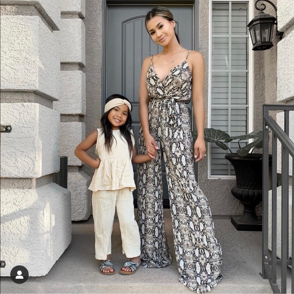 Fashion Nova Snake Print Jumpsuit